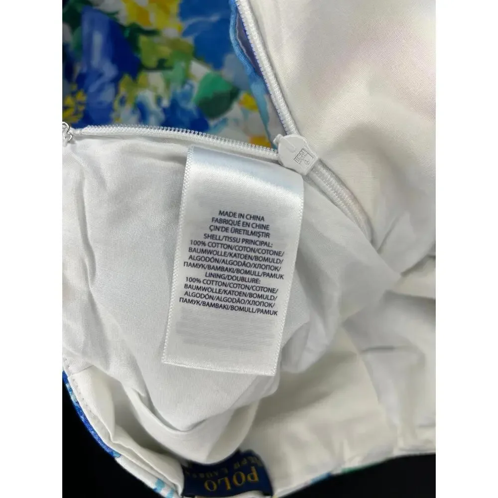 Polo Ralph Lauren‎ Girls Fully Lined Cotton Sateen Floral Pleated Mini Skirt 14